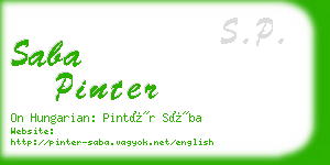 saba pinter business card